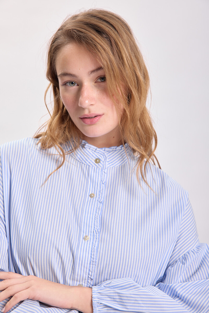 Camisa a rayas Blanco