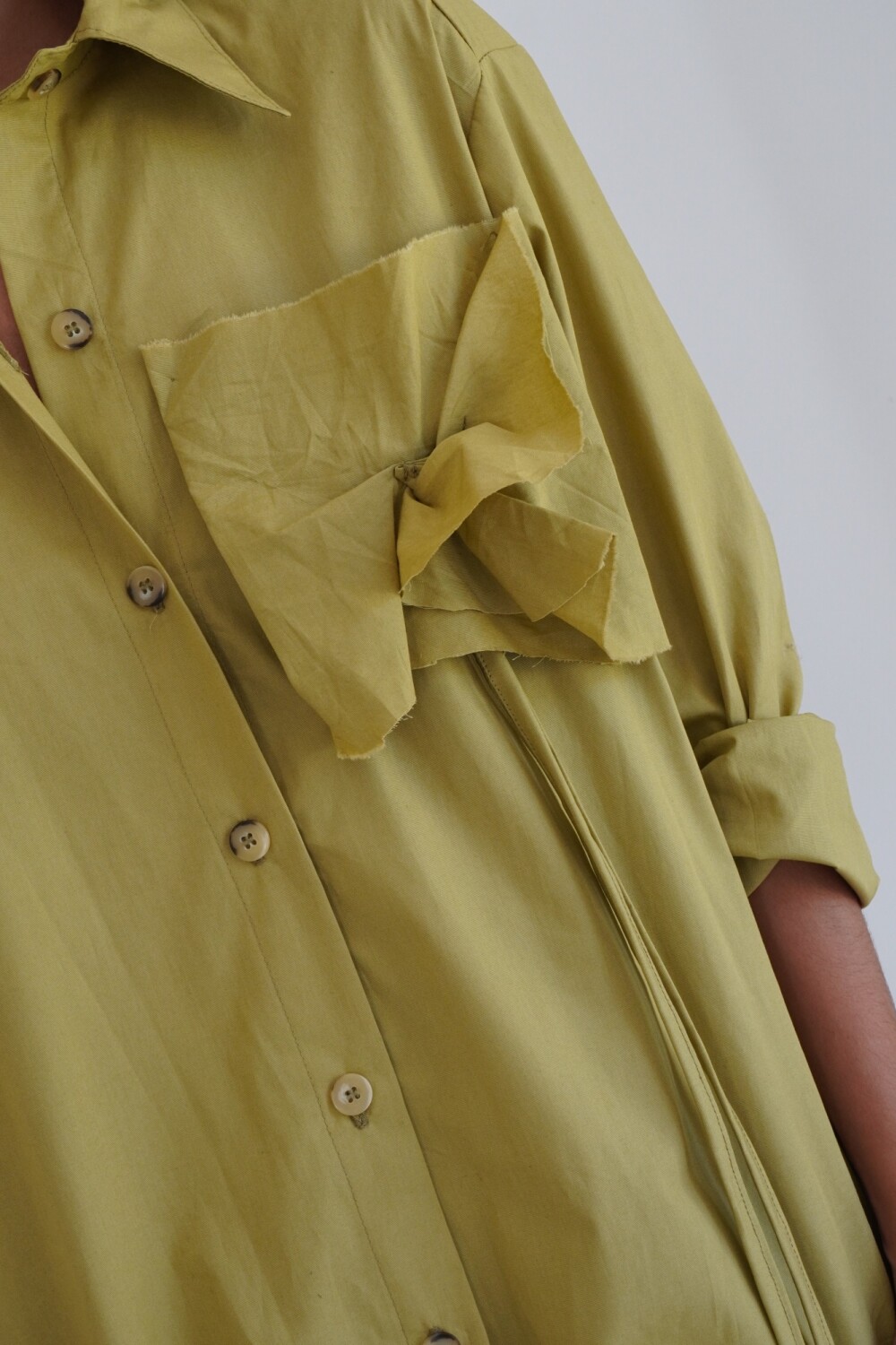 Rosette Shirt Poplin Pistacho
