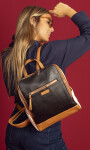 MOCHILA QUEEN NEGRO SUELA Y MANTECA
