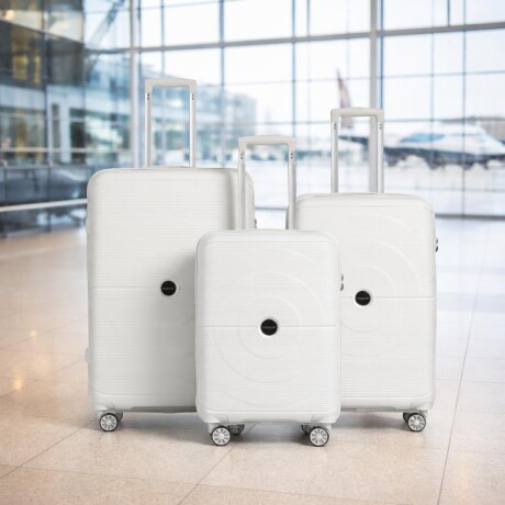 Set de Valijas Rígidas de Polipropileno x3 - Off White Set de Valijas Rígidas de Polipropileno x3 - Off White
