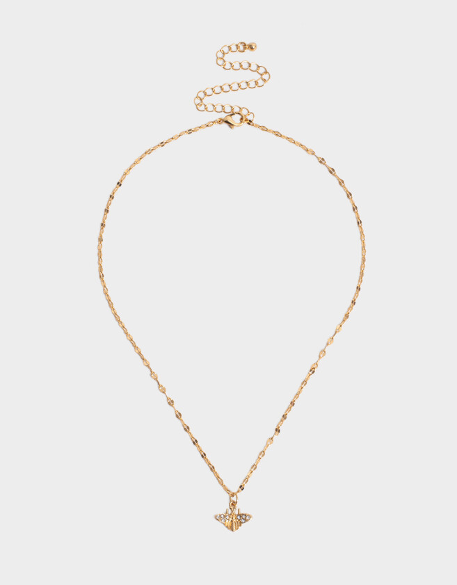 Cadena Corta con Dije Bañada en Oro Cadena Corta Con Dije Bañado En Oro - Dorado