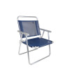 Silla Oversize Mor Aluminio Azul