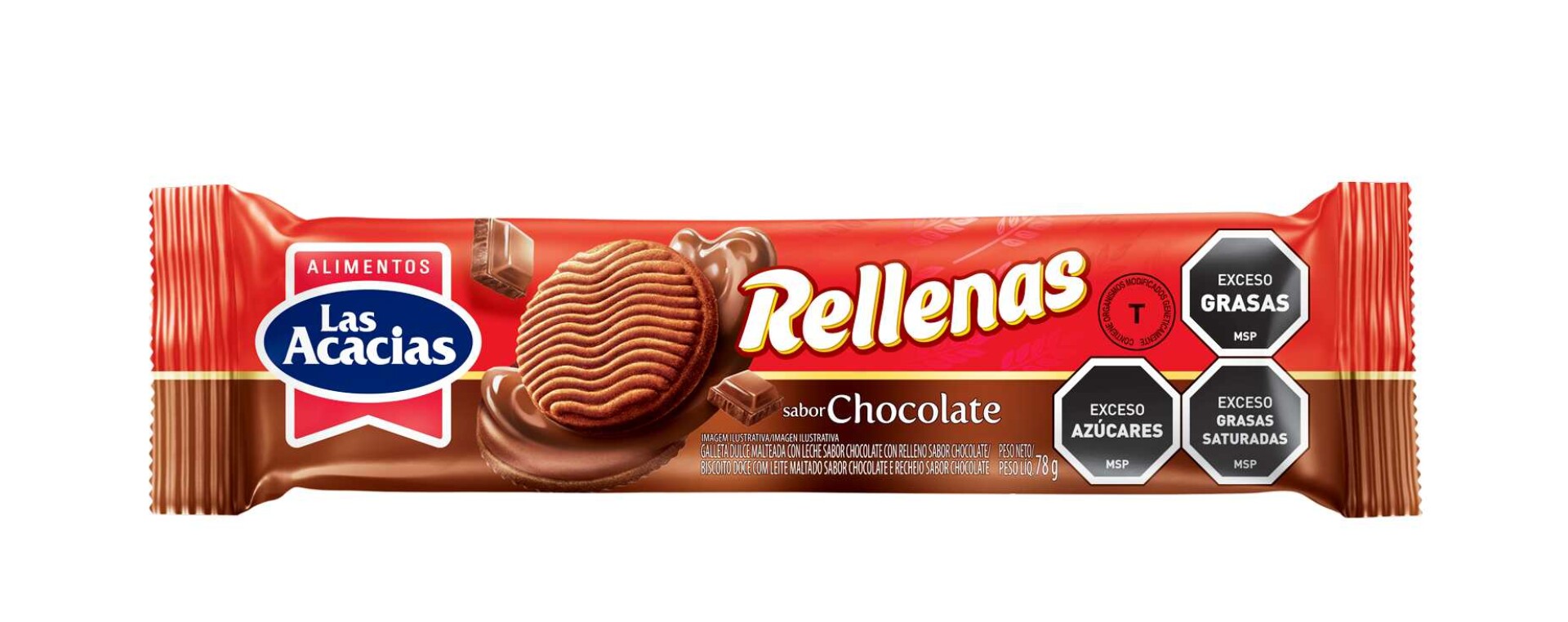 GALLETA RELLENA LAS ACACIAS 78G CHOCOLATE 