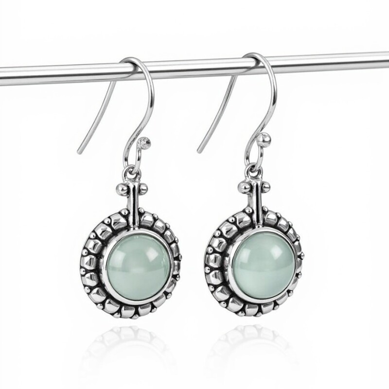 Caravanas círculo calcedonia - plata 925 - calzedonia - CA8440 conpiedra