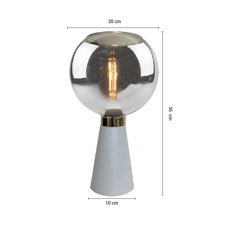 LAMPARA DE MESA TALLIN Lámpara de Mesa Tallin Blanca