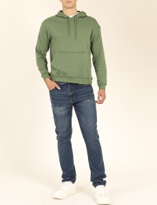 470914 SWEATER CANGURO HARRY Verde Claro Melange