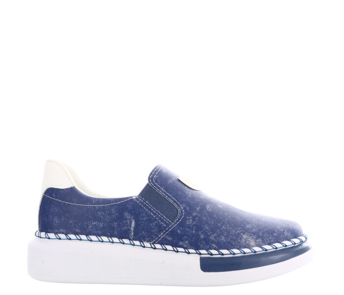 Zapatos de Mujer Bottero c/elástico Azul - Blanco