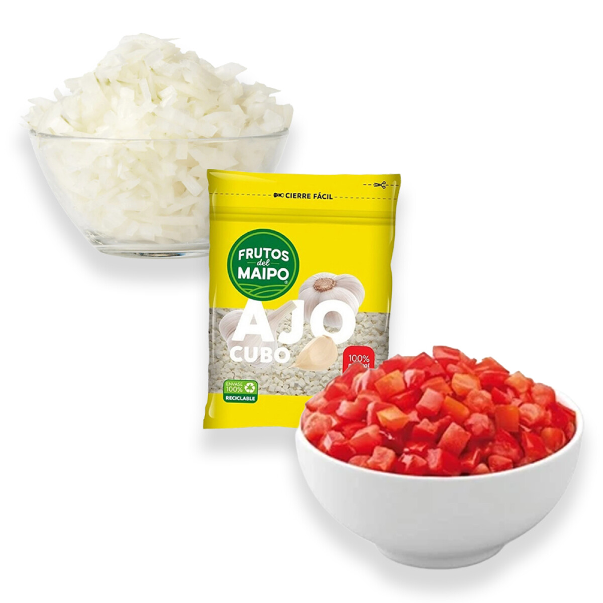 Cebolla 2 Kilos + Morron 1k + Ajo 100gr 