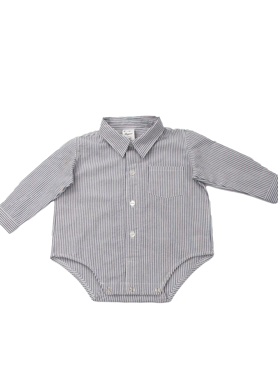 Camisa Body - Negro a Rayas 