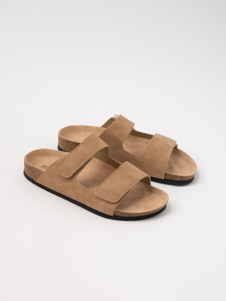Sandalia velcro Beige