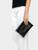 Bolso Bandolera Con Grabado Animal negro