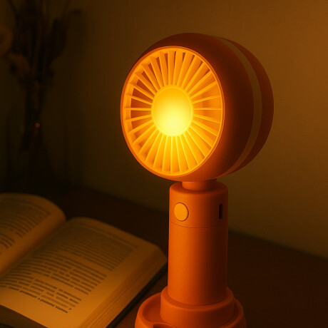 Mini ventilador portátil retro Naranja