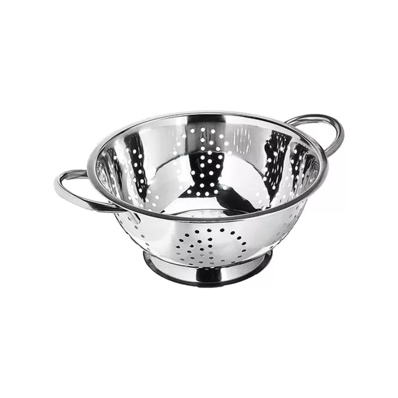 Colador con asas en acero inoxidable 24 cm PLATEADO