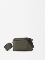 Bolso Bandolera Con Bolso Extraíble caqui