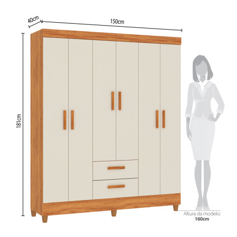 Ropero Lite 148 cm 6 Puertas Ropero Lite 148 cm 6 Puertas