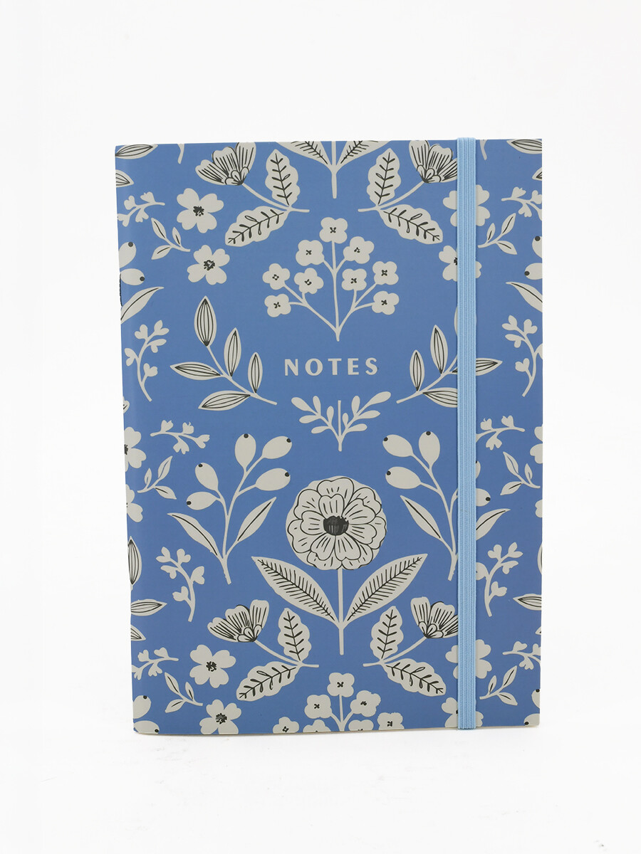 LIBRETA A5 FLOWER - CELESTE 
