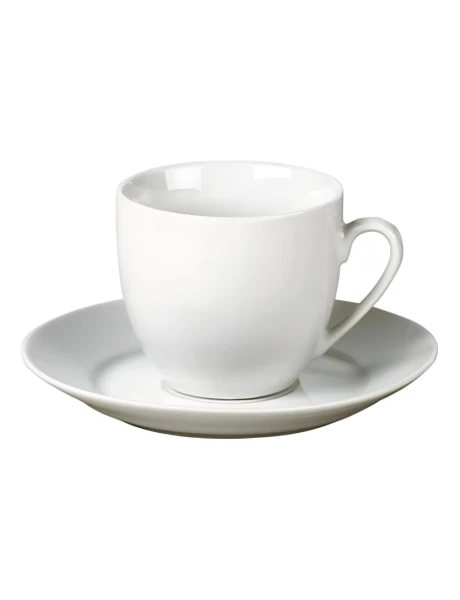 TAZA DE TE 220ML CON PLATO PORCELANA BLANCA SELECTA TAZA DE TE 220ML CON PLATO PORCELANA BLANCA SELECTA