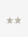 Aros Pasantes Strass Pasantes Estrellas - Cristal