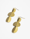 Aros Colgantes Largos Bronce Aros Largos Bronce Chapones - Dorado Bronce