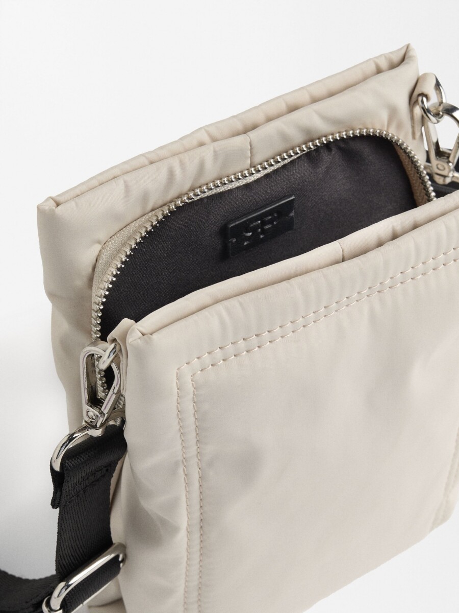 Bolso Bandolera De Nylon crudo