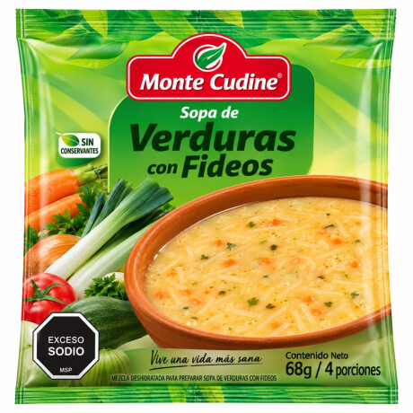 SOPA MONTE CUDINE CASERA 69G VERDURAS CON FIDEOS SOPA MONTE CUDINE CASERA 69G VERDURAS CON FIDEOS