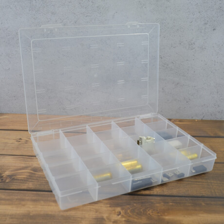 Organizador con divisiones TRANSPARENTE