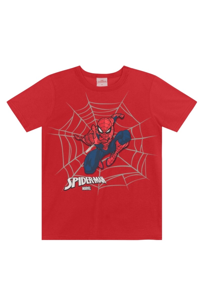 Remera infantil con Serigrafía. Rojo