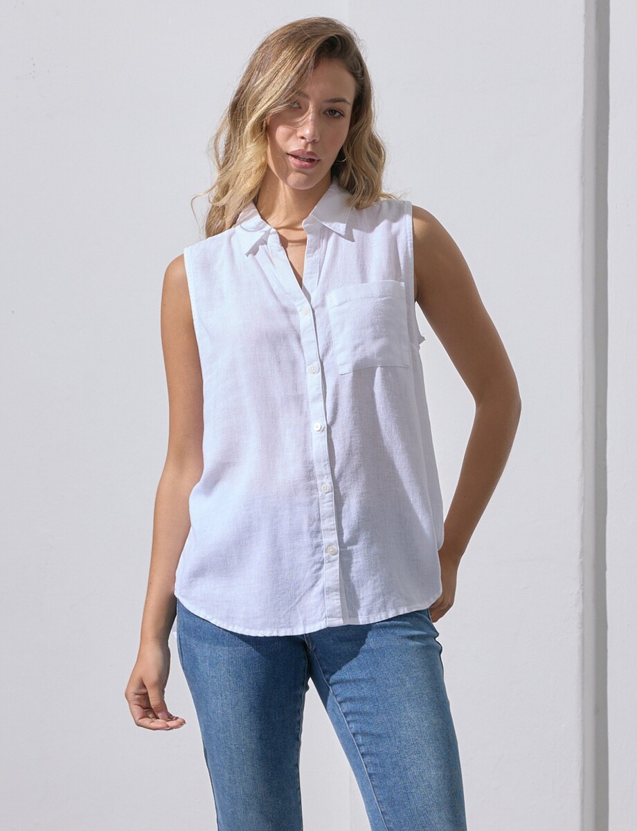 Camisa Lino - Blanco 