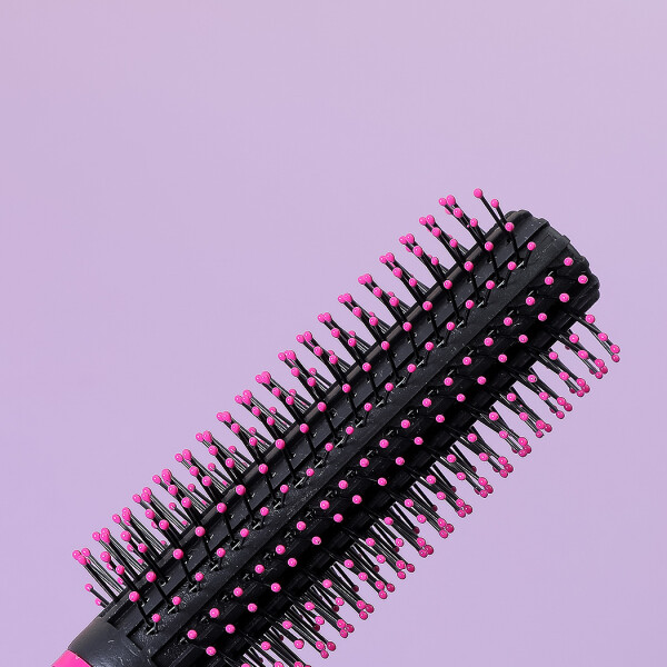 Cepillo para cabello rizado rosa