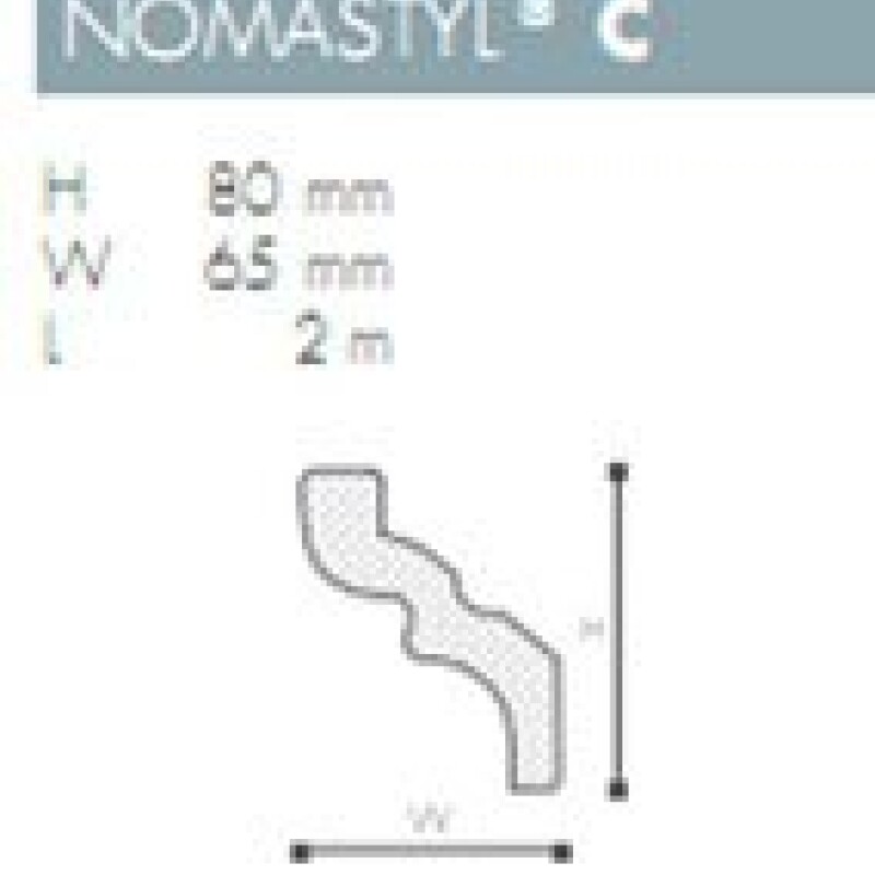 MOLDURA POLIESTIRENO NOMASTYL- C - 2 mts - N/A