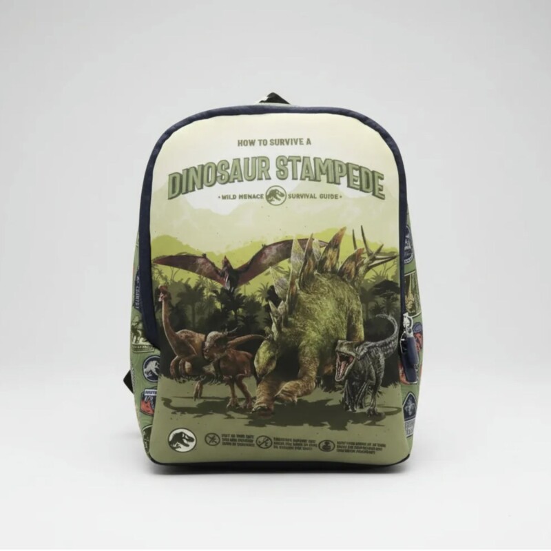 Mochila infantil en neopreno con personajes 27 cm JURASSIC AZUL