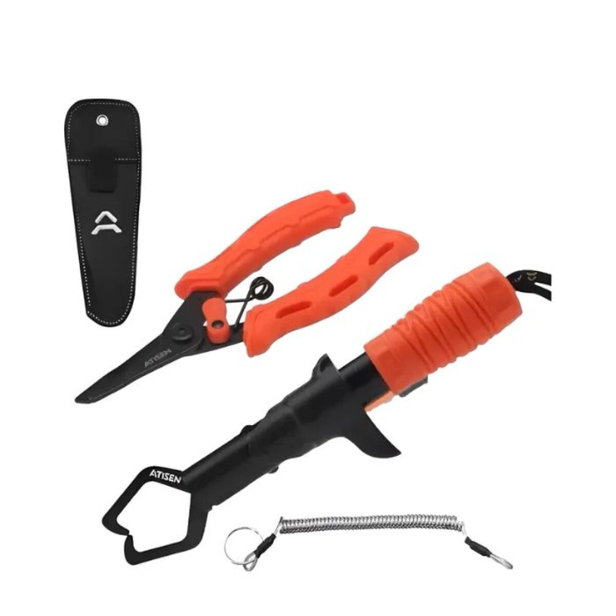 Set Kit De Pesca Pinza + Alicate De Anzuelos Mosquetón 