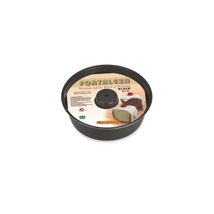 MOLDE BUDIN 22CM FORTALEZA NEGRO