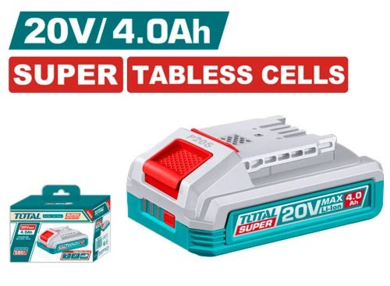 Bateria 20v de litio 4ah p20s total TFBLI2123 