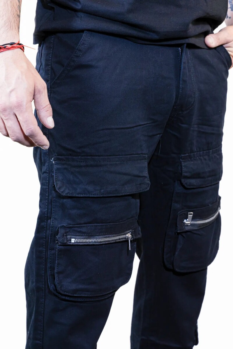 Cargo gabardina Negro