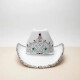 Gorro Cowboy con Corona y Lentejuela Blanco