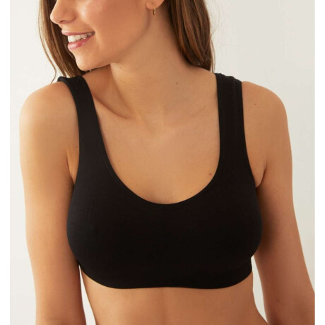 Soutien bretel ancho sin costura Negro