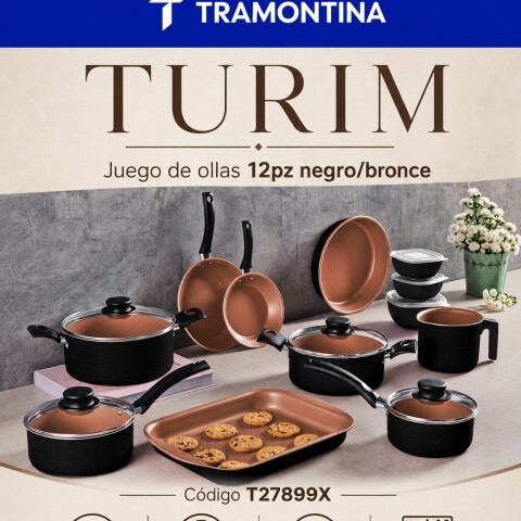 Ollas Tramontina TurIm 12P 27899/496 Negro Ollas Tramontina TurIm 12P 27899/496 Negro