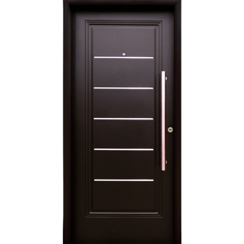 Puerta Nexo negra galva 1 (iny. machimbrado horiz.) Izquierda