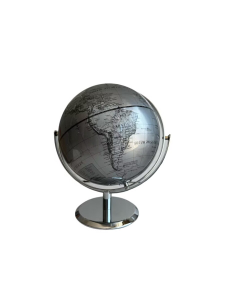 GLOBO TERRAQUEO 23x31CM HIERRO PLADEADO GLOBO TERRAQUEO 23x31CM HIERRO PLADEADO