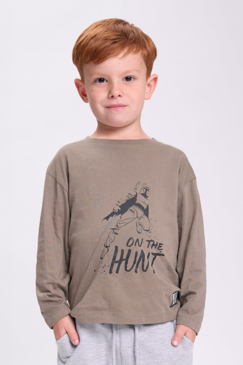 Remera estampada - Beige 