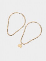 Set De Collares Cortos Colgante De Elefante blanco