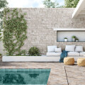 PORCELANATO PARA EXTERIOR BORGOGNA WHITE STONEWORK "A" 44.2X66.4 CM Porcelanato Para Exterior Borgogna White Stonework "a" 44.2x66.4 Cm