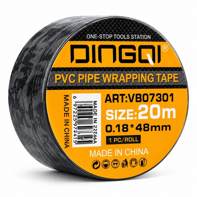 DINGQI CINTA PVC NEGRA USO PROTECCION E IMPERMEABILIZACION DE TUBERIAS 20MX48MM Dingqi Cinta Pvc Negra Uso Proteccion E Impermeabilizacion De Tuberias 20mx48mm