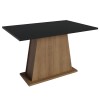 Juego Comedor Lumax Mesa Rustic Negra + 4 Sillas Fiona Crema