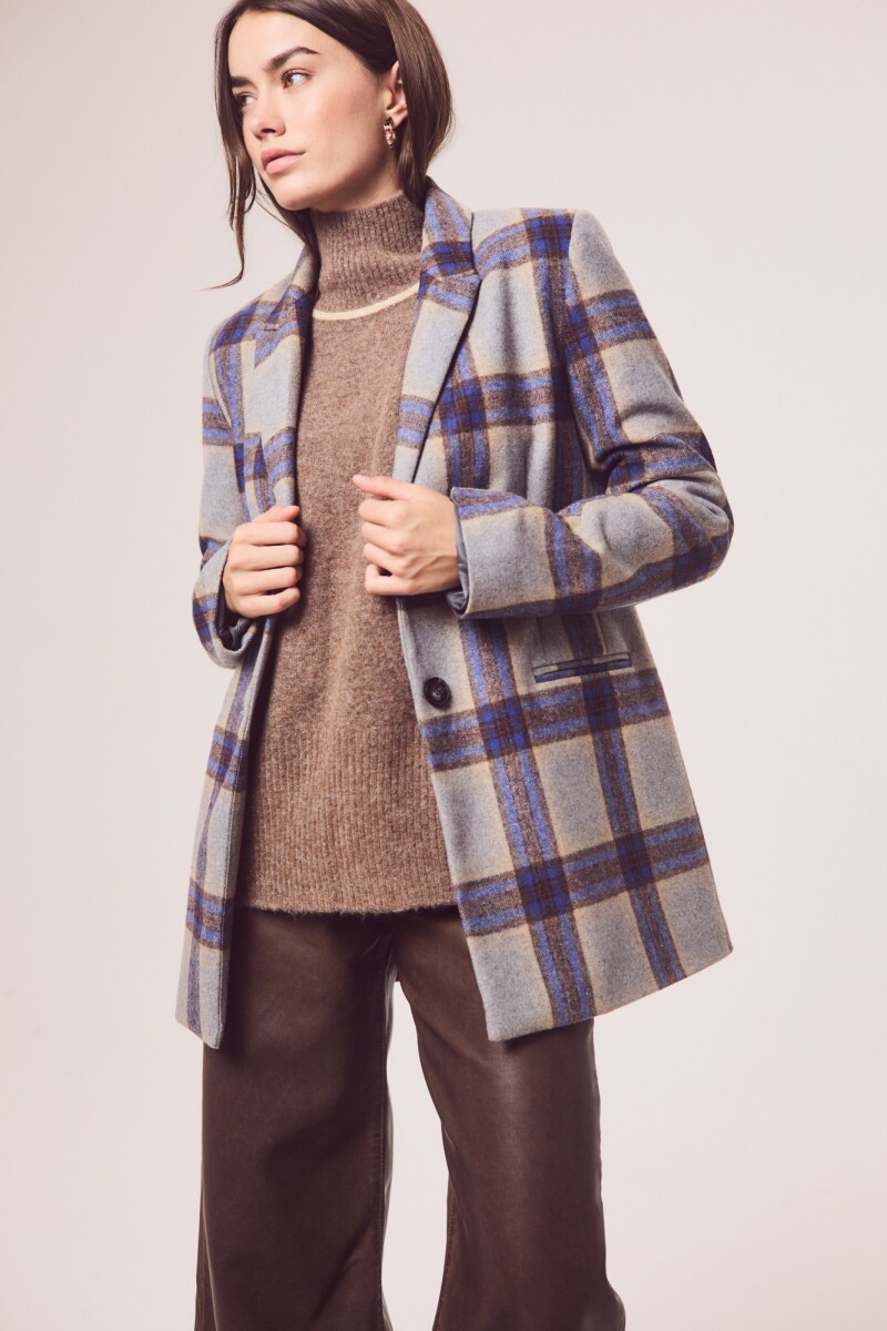 Blazer Cuadros Lana Multi
