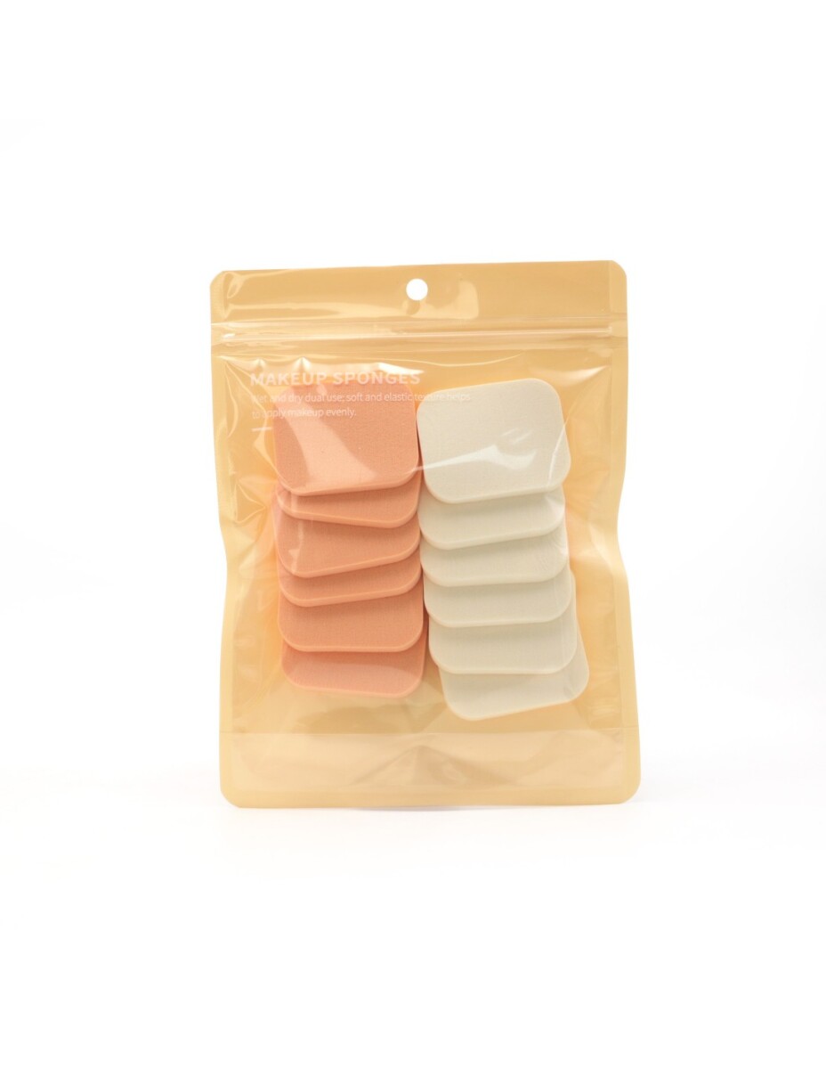 JUEGO DE ESPONJAS DE 12 PIEZAS (USO DOBLE HÚMEDO Y SECO) 