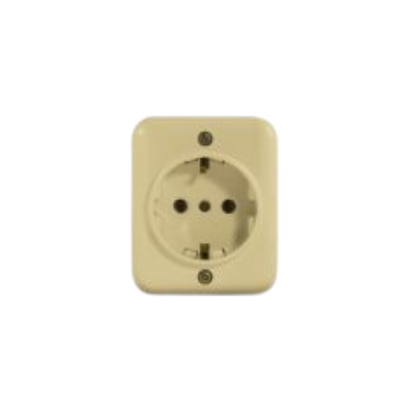 TOMA EXTERNA SCHUKO 2P+T MARFIL C/ ROSETA TOMA EXTERNA SCHUKO 2P+T MARFIL C/ ROSETA