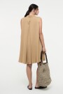 VESTIDO CORTO CON CUELLO Camel