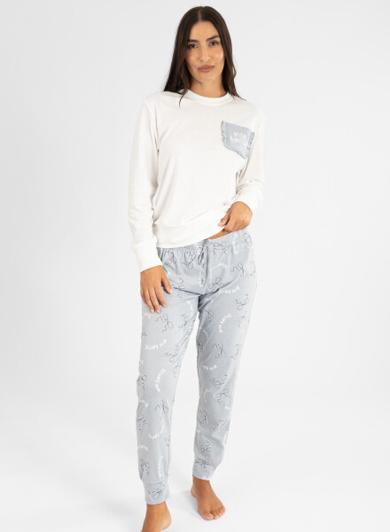 Pijama bow mon amour Celeste